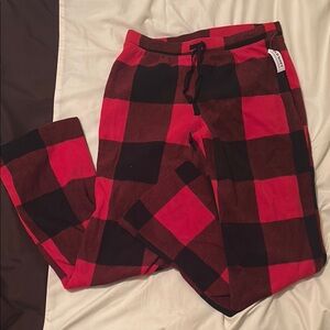 Men/Women Red and Black Plaid Lounge Pants